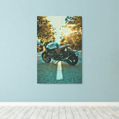 Besondere Geschenke für Motorradfahrer Leinwanddruck (Insitu (Holzboden))