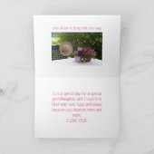 BESONDERE GRANDDAUGHTER VALENTINE-KARTE DANKESKARTE (Innenseite)