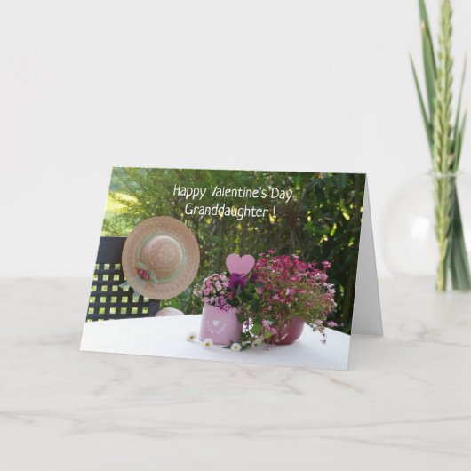 BESONDERE GRANDDAUGHTER VALENTINE-KARTE DANKESKARTE (Vorderseite)