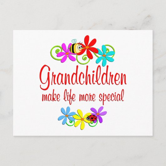 Besondere Grandkinder Postkarte (Vorderseite)