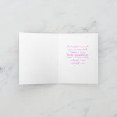 Besondere Grandtochter Pink Grau Tulip Karte (Innenseite)