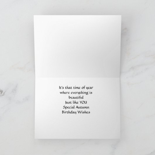 BESONDERE HERBSTSPRACHE FÜR "SIE" KARTE (Innenseite)