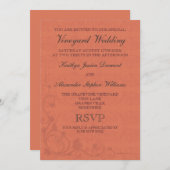 Besondere Hochzeitsreise im Weingarten Einladung (Vorne/Hinten)