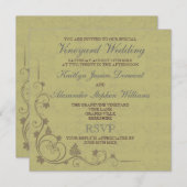 Besondere Hochzeitsreise im Weingarten Einladung (Vorne/Hinten)