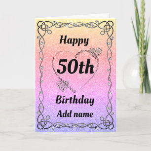 Besondere hübsche 50. Geburtstagskarte Karte