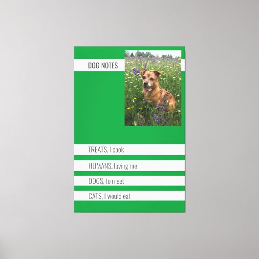 Besondere Hundeschriften Ironic Mini Padfolio Leinwanddruck (Vorderseite)