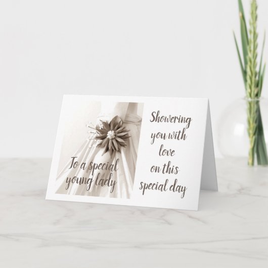 *BESONDERE JUNGE LADY* SHOWER GRATULALALALALATIONS EINLADUNG (Vorderseite)