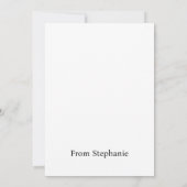 BESONDERE KARTE FÜR DEN GEBURTSTAG DES BESONDEREN (Rückseite)