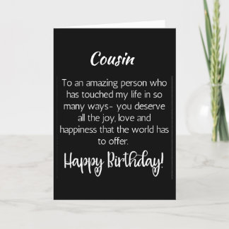 BESONDERE KARTE FÜR DEN GEBURTSTAG DES "BESONDEREN