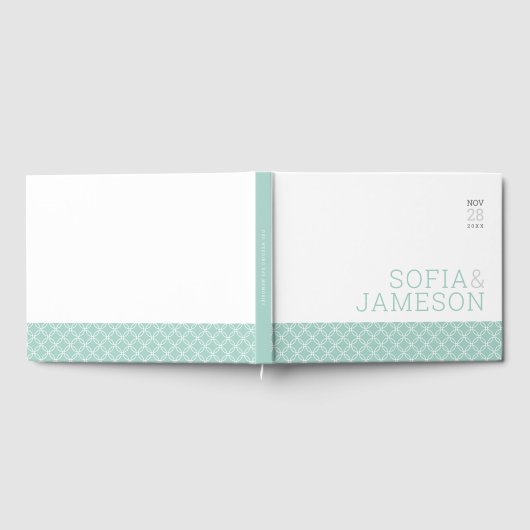 BESONDERE KEEPSAKE einfache moderne Art Pfeffermin Gästebuch (Voll)