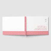 BESONDERE KEEPSAKE einfache moderne Korallenrosa Gästebuch (Voll)