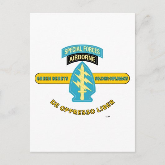BESONDERE KRÄFTE IM FLUGZEUG "DE OPPRESSO LIBER" POSTKARTE (Vorderseite)