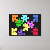 Besondere Leinwand des Autismus Puzzle Premium (Vorderseite)