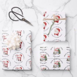 Besondere Lieferung Personalisiert Santa Briefmark Geschenkpapier Set