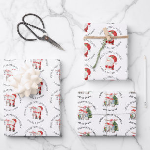 Besondere Lieferung Personalisiert Santa Briefmark Geschenkpapier Set