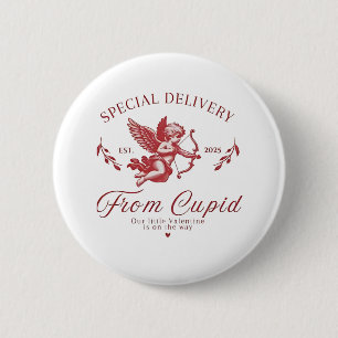 Besondere Lieferung von der schwangeren Mama Cupid Button