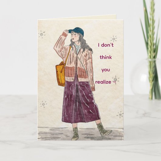 BESONDERE MÄDCHENKARTE DANKESKARTE (Vorderseite)