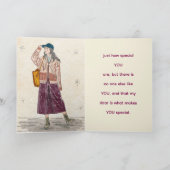 BESONDERE MÄDCHENKARTE DANKESKARTE (Innenseite)