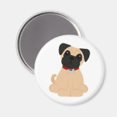 Besondere Mode - Mops Magnet (Vorderseite/Rückseite)