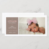 Besondere Moment Foto Baby Girl Geburtserklärung Ankündigung (Vorne/Hinten)