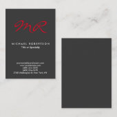 Besondere Monogramm Grau-Sauberkeit Visitenkarte (Vorne/Hinten)