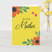 Besondere Mutter-Blumenkarte Karte (Gelbe Blume)