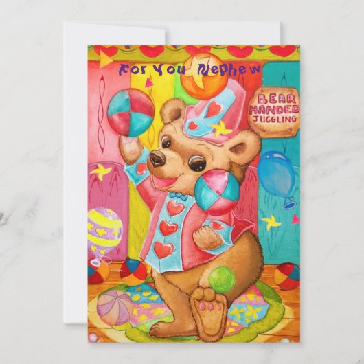 Besondere Nephew Geburtstagskarte. Dankeskarte (Vorderseite)