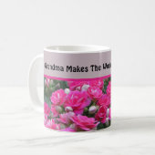 Besondere Oma Beautiful Garden Blütenrosa Blume Kaffeetasse (Vorderseite Links)