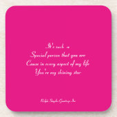 Besondere Person Getränkeuntersetzer (Vorderseite)