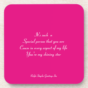 Besondere Person Getränkeuntersetzer