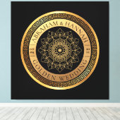 Besondere Personalisierte Goldene Hochzeit 50 Jahr Leinwanddruck (Insitu (Holzboden))