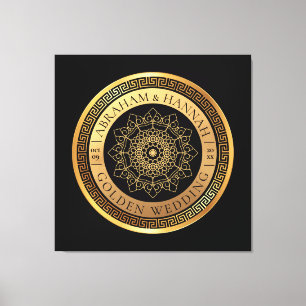 Besondere Personalisierte Goldene Hochzeit 50 Jahr Leinwanddruck