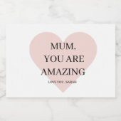 Besondere Personalisierte MUM Sie sind Phantastisc Schaumweinetikett (Einzelnes Label)