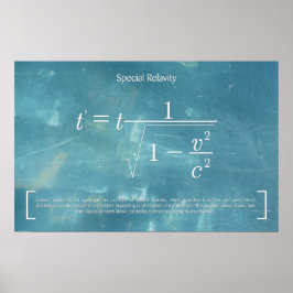 Besondere Relativität - Math Poster