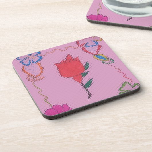 Besondere Rose Getränkeuntersetzer (Linke Seite)