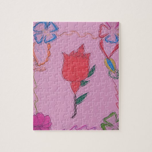 Besondere Rose Leichtes Babypink Puzzle (Vertikal)