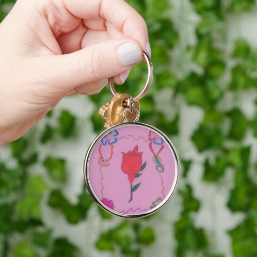 Besondere Rose Schlüsselanhänger (Hand)