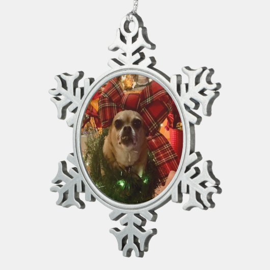 Besondere Schneeflocken Zinn-Ornament (Rechts)