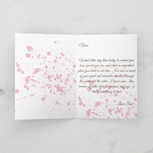 Besondere Schwester Birthday Card Karte (Innenseite)