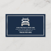 Besondere, stilvolle Silver Border Cargo Transport Visitenkarte (Rückseite)