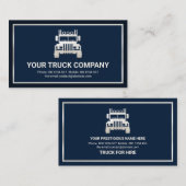 Besondere, stilvolle Silver Border Cargo Transport Visitenkarte (Vorne/Hinten)