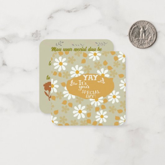 Besondere Tageswünsche Mitteilungskarte (Vorderseite/Rückseite Beispiel)