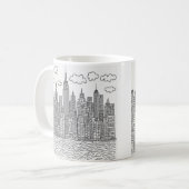 besondere Tasse für Wolkenkratzer in Manhattan (Vorderseite Links)