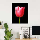 Besondere Tulpenmalerei mit Einzelstiel Poster (Heimbüro)