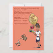 Besondere Überraschung 40. Geburtstag Party Einladung (Rückseite)