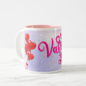 Besondere Valentinwerte Zweifarbige Tasse (Vorderseite Links)
