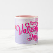 Besondere Valentinwerte Zweifarbige Tasse (Mittel)