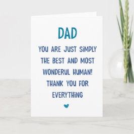 Besondere Vater Vatertagskarte Karte