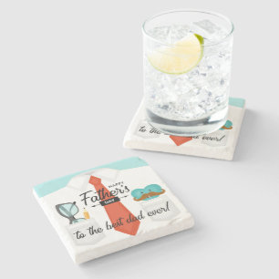 Besondere Vatertag Grüße an den besten Vater aller Steinuntersetzer