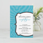 BESONDERE VERANSTALTUNG:: ausgezeichneter Zebra 7P Einladung (Stehend Vorderseite)